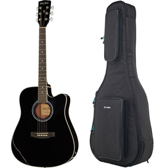 Harley Benton D-120 CE BK + pokrowiec Thomann typu Gigbag+struny+wymiana+konserwacja+ustawienie.