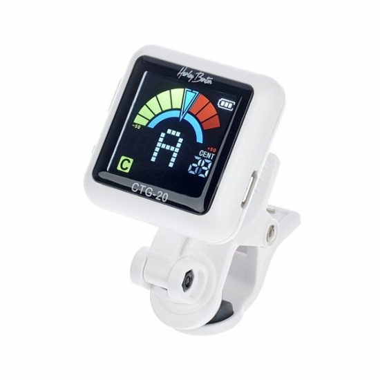 Tuner/stroik gitarowy Harley Benton CTG-20 WH USB Clip Tuner