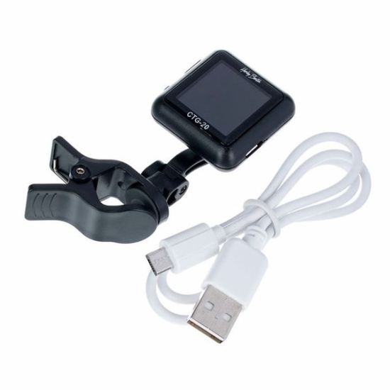 Tuner/stroik gitarowy Harley Benton CTG-20 BK USB Clip Tuner