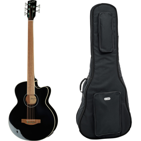 Harley Benton B-35BK-FL + Gigbag + struny La Bella 750N-B Black Nylon L