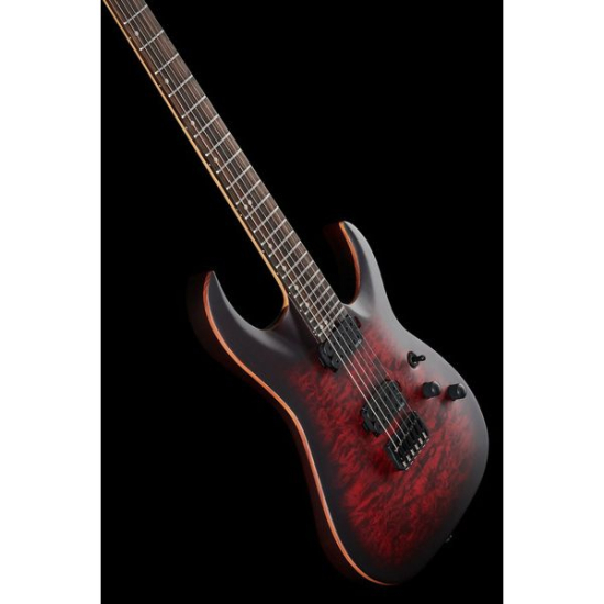 Harley Benton Amarok BKRD Quilted Burst + LightCase