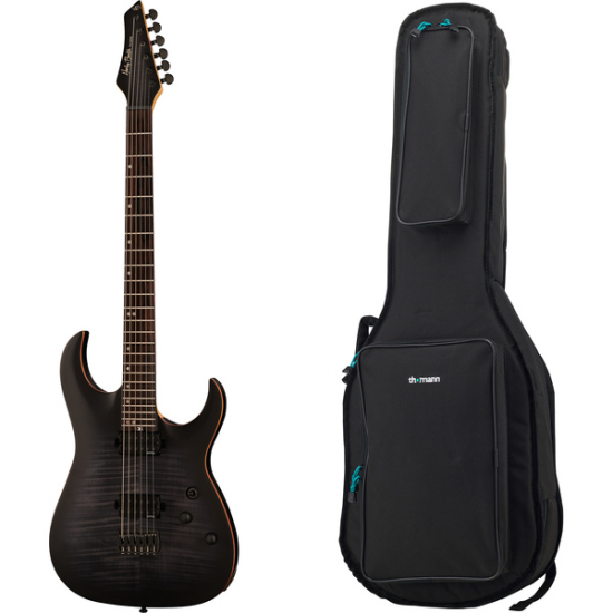 Harley Benton Amarok-BT BKNT Quilted Burst-gitara barytonowa+pokrowiecThomann Gigbag