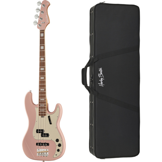 Harley Benton MV-4PJ Shell Pink + Futerał LightCase