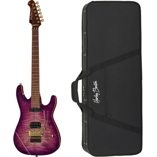 Harley Benton Guitar MAX Fusion Signature PF+Futerał LightCase