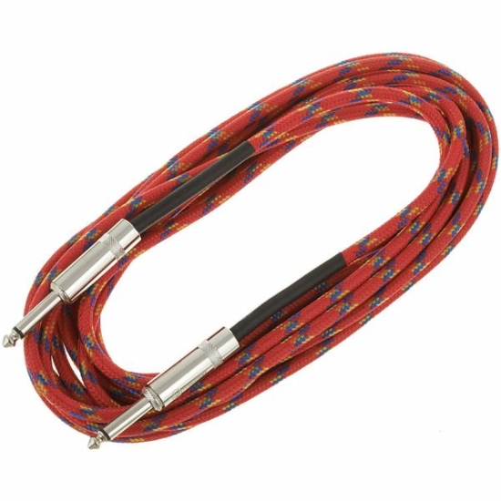 Kabel gitarowy w oplocie the sssnake TMI 6 PP Vintage Red wtyki Yongsheng (made by Neutrik)