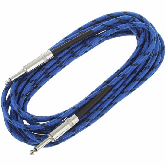 Kabel gitarowy w oplocie the sssnake TMI 6 PP Vintage Blue wtyki Yongsheng (made by Neutrik)