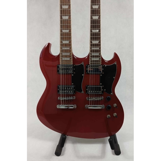 Harley Benton DC-Custom 612 Cherry + futerał