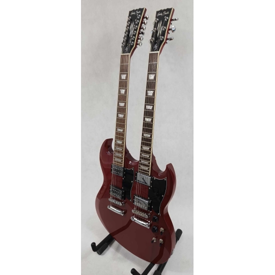 Harley Benton DC-Custom 612 Cherry + futerał