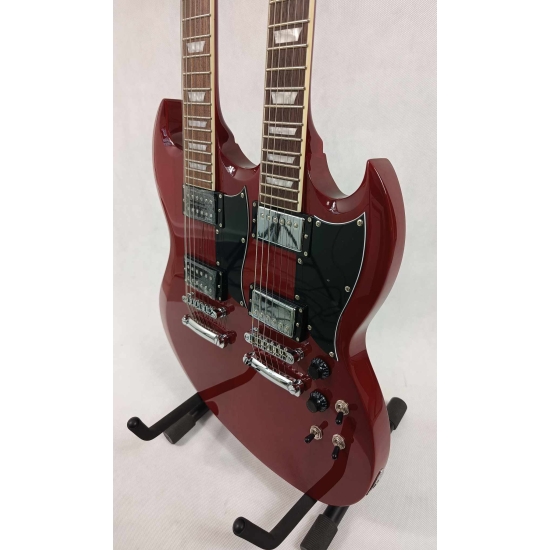 Harley Benton DC-Custom 612 Cherry + futerał