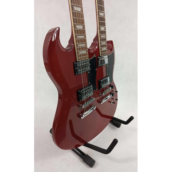 Harley Benton DC-Custom 612 Cherry + futerał
