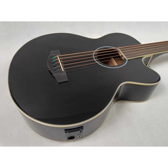 Harley Benton B-35BK-FL -bas elektroakustyczny bezprogowy (fretless)